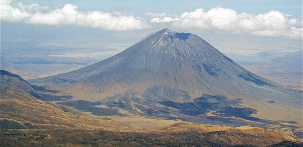 Den aktiva vulkanen Oldoinyo Lengai.