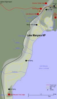 Karta över Lake Manyara.